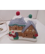 VTG 1994 Avon Santa Town Santa&#39;s House Lighted Christmas Decor w/ Origin... - £11.68 GBP