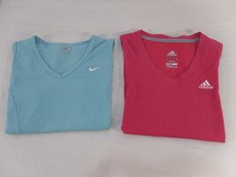 Baby Blue Nike and Pink Adidas Clima365 performance Essentials Tank tops... - €8,58 EUR