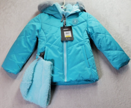Gerry 3In1 Puffer Jacket Youth Size 5 Diamond Blue Long Sleeve Hooded Fu... - $22.01