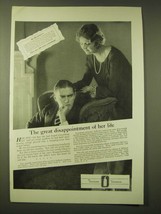1924 Lambert Pharmacal Company Listerine Ad - The great disappointment - £14.78 GBP