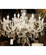 Crystal Chandelier Classic Modern Pendant Light Fixture Hanging Teardrop... - $750.00