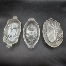 Vintage Federal Anchor Hocking Indiana Glass Mid Century Oval Dishes - Lot Of 3 - £15.01 GBP