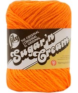 Lily Sugar&#39;n Cream Yarn - Solids-Hot Orange - £11.33 GBP