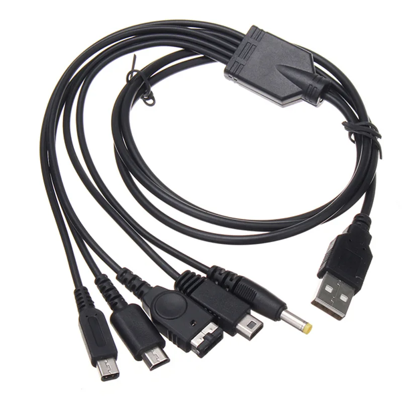 5 In 1 Usb Game Charging Cable For Nds Lite / Wii U / New 3DS Xl Ll /2DS / Gba - £13.50 GBP