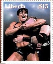 2000 wwf Chyna VS The Road Dogg Liberia $15 wrestling stamp Buy at smoke... - $1.89