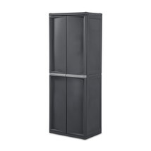 Sterilite 4 Shelf Cabinet Plastic, Flat Gray - £139.39 GBP+