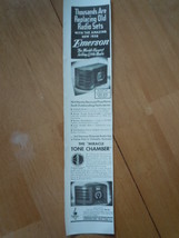 Vintage Emerson One Chamber Radio Small Print Magazine Ads 1937 - $3.99