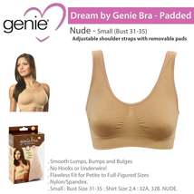 As Seen On TV Dream by Genie Bra - Padded -  Nude - Small  (Bust 31-35) - £6.40 GBP