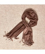 Women&#39;s Brown Scarf With Fringe - £16.59 GBP