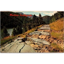 Vintage Chrome Montana Postcard, Earthquake Area Hebgin Lake Highway 287 Damage - £8.55 GBP