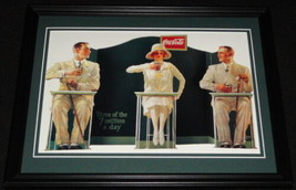 Vintage Coca Cola 7 Million A Day Framed 11x14 Poster Display Official Repro - £27.05 GBP