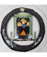 Vintage Metal ART Farmer Family in Old Car Automobile 12 Inch Round Hand... - €12,39 EUR