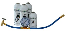 Enviro-Safe R-290 3 Cans with Gauge Set &amp; 1 can ProSeal XL4 #8007 - £50.61 GBP