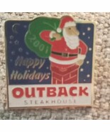 Vintage OUTBACK STEAKHOUSE Lapel PIN HAPPY HOLIDAYS 2001 SANTA WITH TOY ... - €7,99 EUR