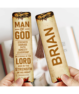 Personalized Wooden Bookmark –Be Strong in The Lord, Custom Christian Gift - $18.00