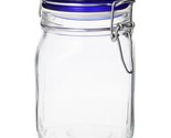 Bormioli Rocco Fido Square Jaw with Blue Lid, 33-3/4-Ounce, 33.75 Ounce,... - $28.99
