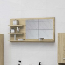  Mirror Sonoma oak Engineered wood, Acrylic 35.4 in x 17.7 in - $78.49
