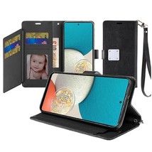 Wallet ID 2 Card Holding PU Leather Case Cover for Samsung A01 BLACK - £6.82 GBP