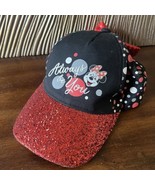 Disney Parks Youth Hat Minnie Mouse &quot;Always Be You&quot; Polka Dot Sequin Bow... - $9.89