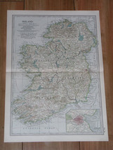 1902 Antique Map Of Ireland / Dublin - £21.94 GBP
