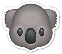 x3 100mm Vinyl Stickers koala bear laptop car nature marsupial Australia emoji - $4.45