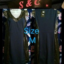 S &amp; C Faux Leather stud shoulders dress Size M - $15.90
