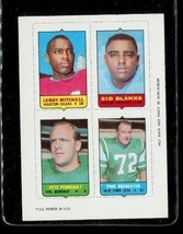 Vintage 1969 Topps 4 In 1 Mini Football Card Mitchell Blanks Perreault Rochester - £6.56 GBP