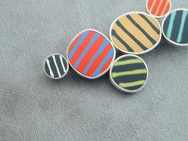 Artisan Susan Dyer Sterling Polymer Clay Pin Brooch Abstract Art Jewelry - £199.37 GBP