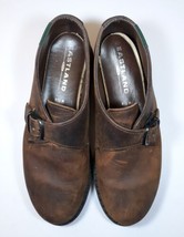 Eastland Womens Oxford Shoes 8.5 M Brown Medium Chunky Sole Leather Upper SlipOn - £37.46 GBP