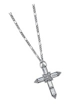 Jewelry Large Crystal Cross Pendant Necklace 28 Inches - $109.77