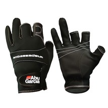 ABU Garcia leather fishing gloves figner High-quality fabrics Comfort Anti-Slip  - £53.92 GBP