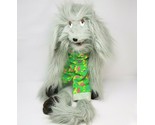 VINTAGE KASHMIER JAMES BONE DOG GREY FUZZY HAND PUPPET STUFFED ANIMAL PL... - $84.55