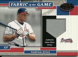 2002 Leaf Certified Materials Fabric Of The Game Base A Jones 118 Braves 008/100 - £9.80 GBP