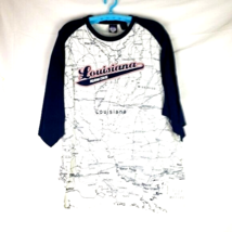 State of Mine Louisiana Map Men&#39;s Shirt White Navy Sz XXXL NWT - £17.25 GBP