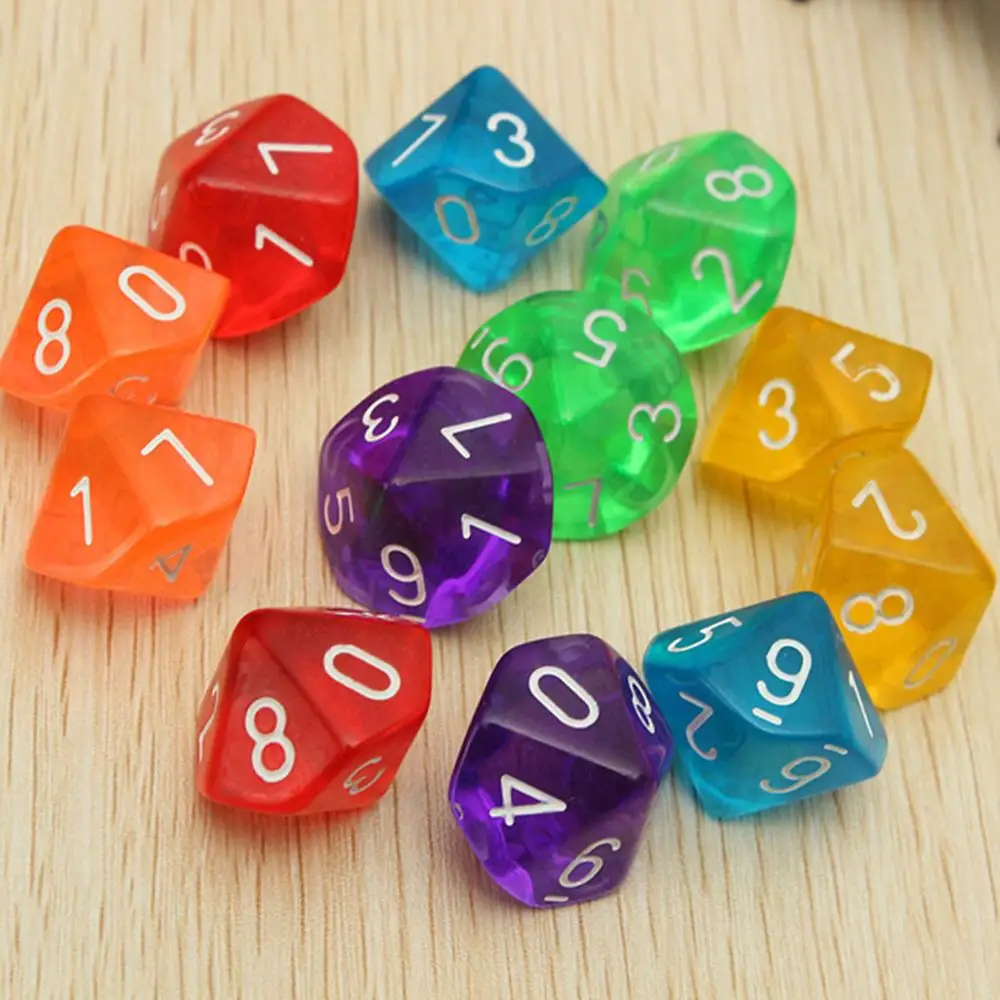Sporting 10pcs 10 Sided D10 Dices For RPG Role Playing Games Party Favor Board G - £23.52 GBP