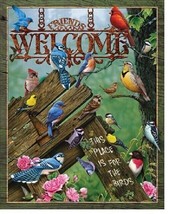 Welcome This Place is For The Birds Birding Rustic Wall Art Decor Metal Tin Sign - £18.37 GBP