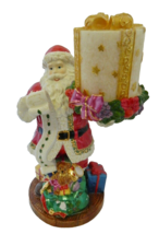 Santa Claus Christopher Radko Figurine Santa&#39;s List Candle Holder w/Candle - £38.23 GBP