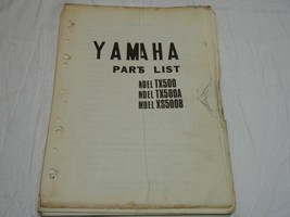 1973 1974 1975 Yamaha TX500 XS500 Parts List Book Catalog Diagram Manual  - $15.79
