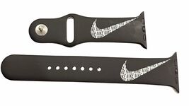 Nike Swoosh Pattern Printed Silicone Apple Watch Band 42-49mm 1-10 Ultra - $26.99