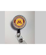 Minnesota Golden Gophers work Retractable Reel ID Badge Holder nurse Dr ... - £3.82 GBP