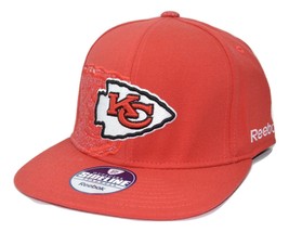 Kansas City Chiefs Reebok NFL Football Dual Threat Stretch Fit Cap Flat Bill Hat - £17.50 GBP