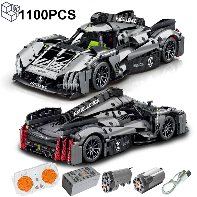 1100PCS Technical 9X8 LHM Hypercar Sports car Building Blocks Hybrid Super - £57.73 GBP+