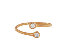 Tiffany & Co. Elsa Peretti Rose Gold Diamond Hoop Ring, size 7 - $815.00