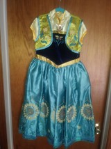 Disney Store Halloween Costume Blue Frozen Anna Dress Size 7 - 8 - £15.92 GBP