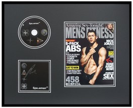 Nick Jonas Signed Framed 16x20 Spaceman CD + Men&#39;s Health Cover Display - £195.53 GBP