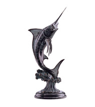 Sweet Success Hand Finished Brass and Marble Marlin Statue - £722.98 GBP