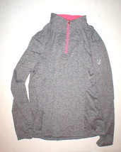 NWT Womens New 14 Spyder Top Long Sleeve Heather Black White Bright Pink Zip Che - £44.30 GBP