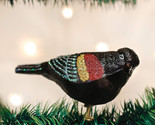 OLD WORLD CHRISTMAS RED-WINGED BLACKBIRD CLIP-ON GLASS CHRISTMAS ORNAMEN... - £13.70 GBP