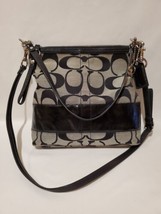 Coach H0826-12825 Shoulder Crossbody Bag Canvas Signature Black Patent Leather - £39.51 GBP