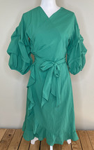 NWT Hayden Los Angeles Women’s Long Sleeve Wrap Dress Size S In Green H6 - £23.05 GBP